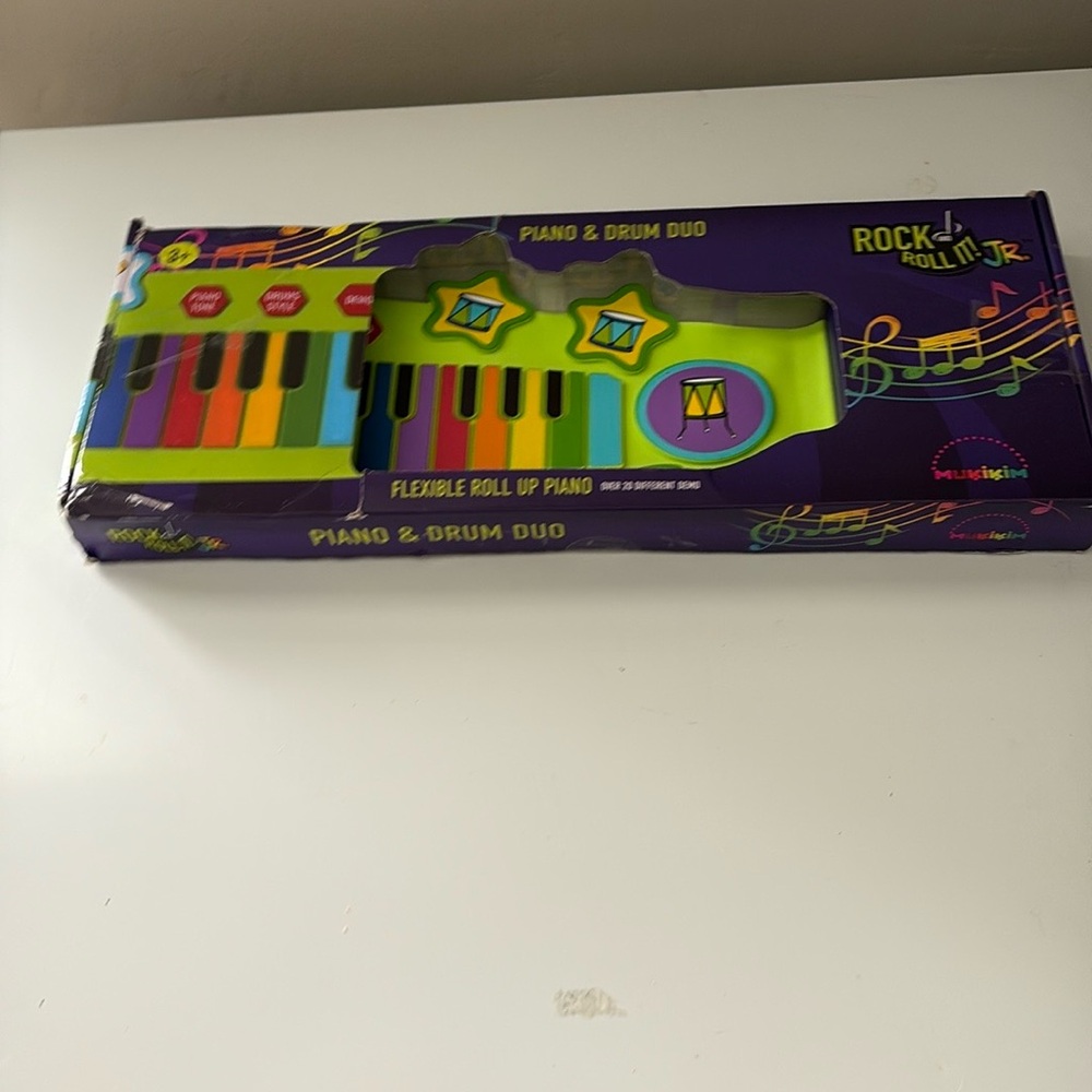 Colorful Flexible Roll Up Piano and Drum Duo